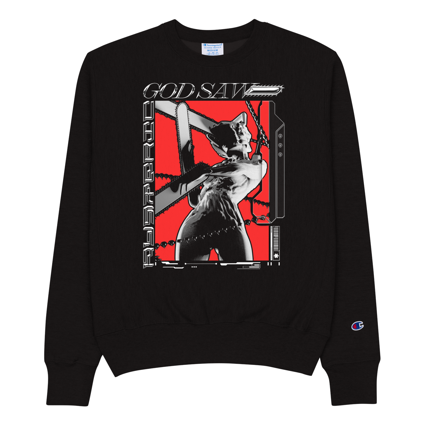 HYSTERIC GOD SAW CHAMPION SWEATSHIRT